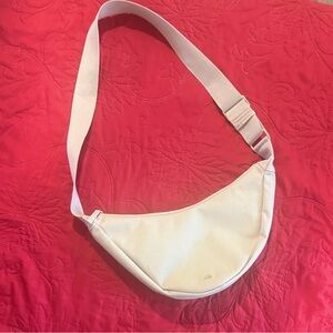 July Chic Cream Crossbody Crescent Bag